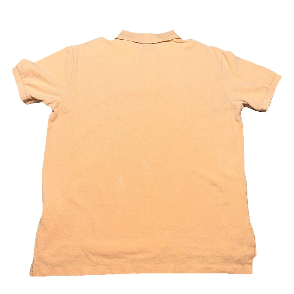 Polo Ralph Lauren Short Sleeve Polo  Orange Blue Pony 100%‎ Cotton, Mens Large